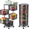 5 layer rotating fruit and vegetable basket
