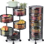 5 layer rotating fruit and vegetable basket