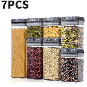 7pcs food storage boxes with lids airtight plastic food boxes for kitchen storage