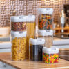 7pcs food storage boxes with lids airtight plastic food boxes for kitchen storage