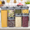 7pcs food storage boxes with lids airtight plastic food boxes for kitchen storage