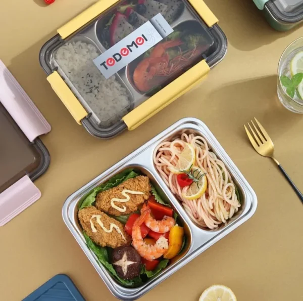 tedemei stainless 2 containers lunch box 750ml