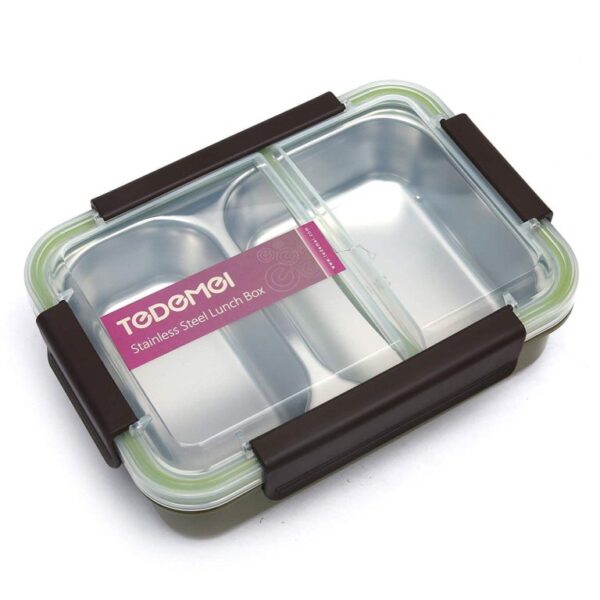 tedemei stainless 2 containers lunch box 750ml